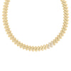 The DOMINO DIAMOND ACCENT CHAIN by Roberto Coin is an 18K gold necklace with angled rectangular links, featuring three diamond-accented center links for a refined, timeless look.