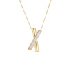 DOMINO DIAMOND CROSSOVER NECKLACE