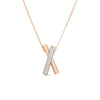 DOMINO DIAMOND CROSSOVER LONG NECKLACE