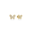 JASMINE PAVE DIAMOND BUTTERFLY STUD EARRINGS
