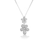 JASMINE PAVE DIAMOND DOUBLE FLOWER NECKLACE