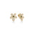 JASMINE PAVE DIAMOND AND GREEN TOURMALINE FLOWER STUD EARRINGS