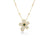 JASMINE PAVE DIAMOND AND GREEN TOURMALINE FLOWER NECKLACE