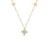 LOVE IN VERONA DIAMOND AND POLISHED FLOWER STATION NECKLACE