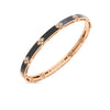 LOVE IN VERONA DIAMOND AND BLACK ENAMEL BANGLE