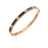 LOVE IN VERONA DIAMOND AND BLACK ENAMEL BANGLE