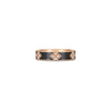 LOVE IN VERONA DIAMOND AND BLACK ENAMEL RING