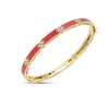 LOVE IN VERONA DIAMOND AND CORAL ENAMEL BANGLE