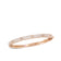 Rose gold bangle bracelet with diamonds on a white background