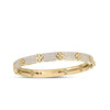 LOVE IN VERONA PAVE DIAMOND AND POLISHED FLOWER BANGLE