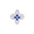LOVE IN VERONA DIAMOND AND BLUE SAPPHIRE FLOWER RING