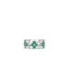 LOVE IN VERONA DIAMOND AND EMERALD OPEN FRAME RING