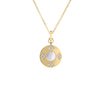 LOVE IN VERONA DIAMOND FLOWER AND MOTHER OF PEARL CIRCLE NECKLACE
