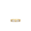 LOVE IN VERONA PAVE DIAMOND AND POLISHED FLOWER NARROW RING