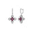 LOVE IN VERONA DIAMOND AND RUBY FLOWER EARRINGS