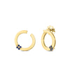 LOVE IN VERONA BLUE SAPPHIRE CIRCLE EARRINGS