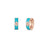 LOVE IN VERONA DIAMOND AND CYAN ENAMEL HOOP EARRINGS