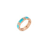 LOVE IN VERONA DIAMOND AND CYAN ENAMEL RING