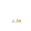 TINY TREASURES MEDIUM THREE STONE CLUSTER STUD EARRINGS