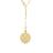 VENETIAN PRINCESS LARGE SATIN MEDALLION WITH DIAMOND FLOWER DETAIL NECKLACE