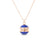 ART DECO MOSAIC BLUE LAPIS AND DIAMOND SPHERE LONG NECKLACE