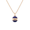 ART DECO MOSAIC LAPIS AND DIAMOND SPHERE NECKLACE