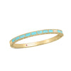 ART DECO MOSAIC DIAMOND ACCENT AND TURQUOISE BANGLE