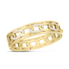 NAVARRA ALTERNATING DIAMOND LINK WIDE BANGLE