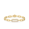 NAVARRA SINGLE LARGE PAVE DIAMOND LINK BRACELET