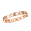 NAVARRA DIAMOND AND MIXED SAPPHIRE BANGLE