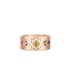 NAVARRA DIAMOND AND MIXED SAPPHIRE RING