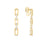 NAVARRA DIAMOND 3 LINK DANGLE EARRINGS