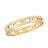 NAVARRA LARGE ALTERNATING DIAMOND LINK WIDE BANGLE