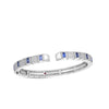 OBELISCO PAVE DIAMOND AND BLUE SAPPHIRE BANGLE