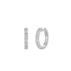OBELISCO MIXED CUT PAVE DIAMOND HOOP EARRINGS