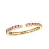 OBELISCO PAVE DIAMOND AND MIXED SAPPHIRES BANGLE