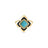 PALAZZO DUCALE CARNIVAL AMAZONITE AND BLACK ENAMEL FLOWER RING