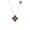 PALAZZO DUCALE CARNIVAL BLACK DIAMOND, BLACK ENAMEL, AND WHITE DIAMOND FLOWER NECKLACE