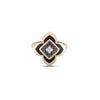 PALAZZO DUCALE CARNIVAL BLACK DIAMOND, BLACK ENAMEL, AND WHITE DIAMOND FLOWER RING