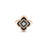 PALAZZO DUCALE CARNIVAL BLACK DIAMOND, BLACK ENAMEL, AND WHITE DIAMOND FLOWER RING