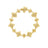 PALAZZO DUCALE CARNIVAL DIAMOND AND SATIN FINISH FLOWER BRACELET