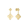 PALAZZO DUCALE CARNIVAL DIAMOND AND SATIN FINISH FLOWER DANGLE EARRINGS