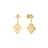 PALAZZO DUCALE CARNIVAL DIAMOND AND SATIN FINISH FLOWER DANGLE EARRINGS