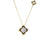 PALAZZO DUCALE CARNIVAL BLACK ENAMEL, DIAMOND, AND MOTHER OF PEARL FLOWER NECKLACE