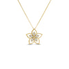 VERNAZZA MEDIUM OPEN FRAME DIAMOND FLOWER NECKLACE