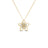 VERNAZZA MEDIUM OPEN FRAME DIAMOND FLOWER NECKLACE