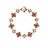 PALAZZO DUCALE CARNIVAL BLACK ENAMEL, DIAMOND, AND RED AGATE FLOWER BRACELET