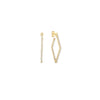 CLASSIC DIAMOND SMALL SQUARE HOOP EARRINGS