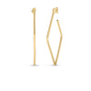 DESIGNER GOLD SQUARE HOOP EARRINGS