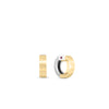 DESIGNER GOLD REVERSIBLE HOOP EARRINGS